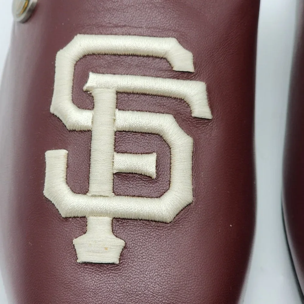 Gucci x SF Giants MLB Leather Open Slip On Loafers - NWB